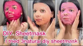 ఇంట్లో నే natural ga DIY sheet mask#skincare #skinbrightning #skincareroutine #skins