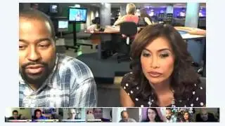 Aug 1, 2012 Sharon Lawrence, Ricky Smiley at MyfoxLA w/Maria Quiban