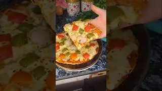 🍕Leftover Chapati Pizza | No Oven Tawa Recipe in 5 Minutes🌟 #ytshort #chapatipizza