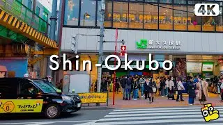 Tokyo Shin-Okubo walk  [4K]