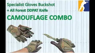 Specialist Gloves Buckshot + All Forest DDPAT Knife | CAMOUFLAGE COMBO | CS2 Showcase