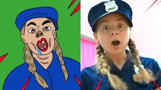 Diana Roma and Oliver in Helping Others Story Funny Drawing Meme
