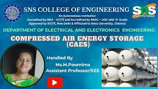 M.Poornima | Compressed Air Energy Storage | SNS Institutions