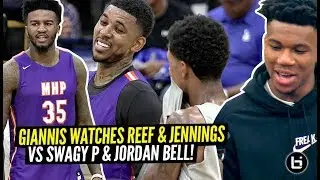 Greek Freak Watches Nick Young vs Brandon Jennings GO AT IT!! Shareef vs Jordan Bell at The Drew!