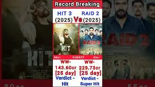 Raid 2 Vs Hit 3 Box Office Collection | Raid 2 25th day collection #shorts