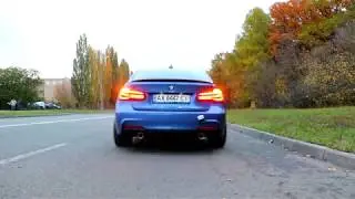 BMW F30 N20 Exhaust sound with downpipe, sport catalyst, 340 catback. Short version
