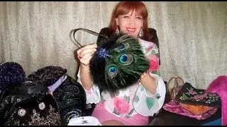Ameynra fashion handbags. Уникальные сумки. Вышивка, стразы, павлин. София Голдберг
