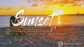 Sunset01-Harp&times;Healing music- in Okinawa by Misako Matsui