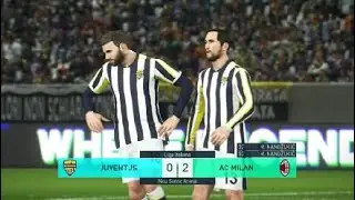 Juventus 0 x 2 AC Milan - Campeonato Italiano PES 2018 Temporada 2025/26.