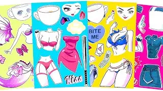 DIY ASMR Ballerina Cappuccina and Tung tung tung Sahur with PAPER STICKER