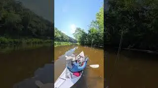 3rd person POV Popper Fishing | Insta360 X5 + Oru foldable Kayak | ASMR #fishing