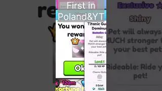 I won RAREST, FIRST ON YT pet in #petsim99 10exist!