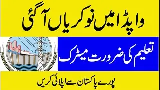 Wapda latest Jobs 2020/Pakistan Water and Power Development Authority jobs,Pakistan latest jobs 2020