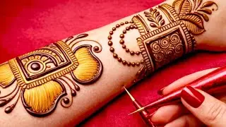 Very simple unique style mehndi design for back hand|new easy mehndi design2025 | mehandi ka design|