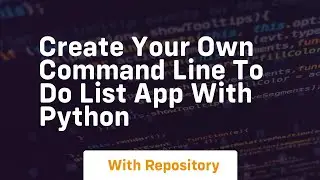Create your own command line to do list app with python