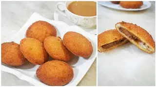 Deep Fried Bread Chocolate | Chocolate Stuffed Bread | Fried Bread Recipe | Easy Chocolate Snacks