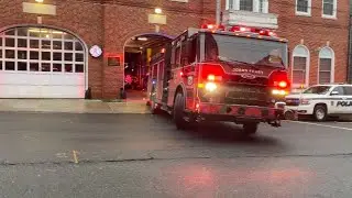 Engine 47, Engine 48, Tower Ladder 23 responding to fire call.￼