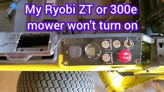 Ryobi ZT mower won't turn on and charging tests.