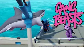 Lads Play Gang Beasts - Flying Sharks!
