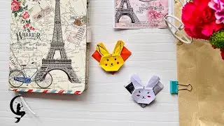 Origami paper Bookmark Corner🔖( in2 MINUTES) // Easy Animal bookmarks📒