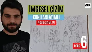 İMGESEL ÇİZİM DERSLERİ 6 - Meyve bahçesine dalan çocuklar - İMGESEL FİGÜR ÇİZİMLERİ