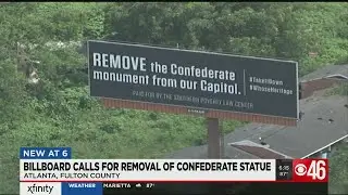 Billboard calls for removal of Confederate Statue