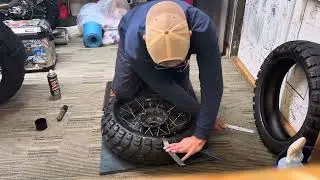 BMW, GS adventure, rear tire install #bmwgsa￼