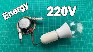Experiment Electric Free Energy Using Spark Plug Speaker 220V