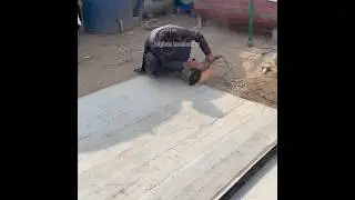 Man Making Water Tank From Container