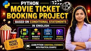 Movie Ticket Booking | if elif else | match case | English | Python Project | Python Magicians Hub