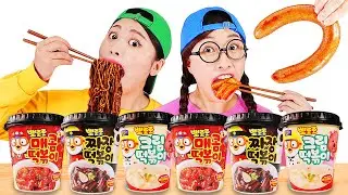 Mukbang Pororo Tteokbokki Mie Hitam DONA Indonesia