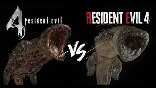 Resident Evil 4 vs Resident Evil 4 Remake - Del Lago boss fight comparison