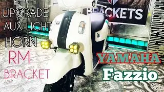 YAMAHA FAZZIO UPGRADE AUXILIARY LED LIGHT AND LOUD HORN USING RM LED BRACKET