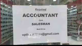 Hiring Accountant, Sales Man for Optical Showroom Deira Dubai,DUBAI Jobs 🇦🇪,Subscribe for Daily jobs