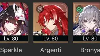 Only unit who maximises Sparkle-Bronya combo!? MOC12 E0 Argenti 0 cycle