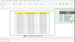 Create List of dates using Excel Formula #sequence #shorts