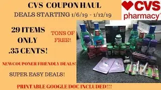 CVS Coupon Haul Deals Starting 1/6/19~29 Items Only.35 Cents!~Lots of FREE & Super CHEAP Products ❤️