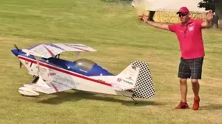 50% масштаб RC PITTS CHALLENGER - GP 176cc EVO FLAT TWIN DISPLAY - DARREN AT WESTON PARK - 2023