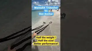WavesRX TriAnchor (7LB) vs Box Anchor (13LB), about half size when folded and Superior Performance!