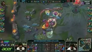 SKT vs FW Highlights Game 3 MSI 2017 Semi Finals SK Telecom T1 vs Flash Wolves by Onivia