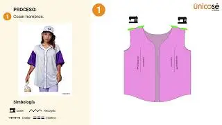 Camisa estilo baseball mujer ⚾ Aprende a armar el molde completo