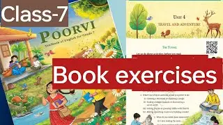Unit -4   || The tunnel Part-1 book exercises # class 7#poorvienglishbook 