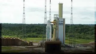 Two Ariane 5 launchers on the move at Kourou Spaceport