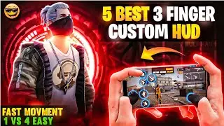 TOP 5 BEST CUSTOM HUD FREE FIRE 3 FINGER CLAW | BETTER THAN PC PLAYERS | THREE FINGER CUSTOM HUD