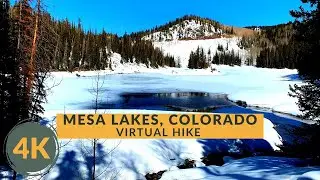 Virtual Scenery - Treadmill Exercise Machine at Grand Mesa Lakes in Colorado Winter Hiking Trail