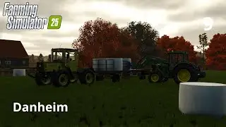 FEEDING THE ANIMALS AND LOADING BALES UP | DANHEIM #9 | FS25