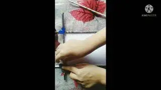 DIY wall hanging craft at home with newspaper and glue