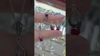 ❤️ Красный камень и серебро | Red Gem & Silver Jewelry ✨ #shorts