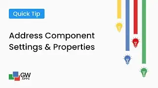 Address Component Settings & Properties