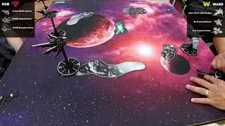 Snap Ships Tactics @ Around The Table, Ward vs Rob, 5/1/25 Swarm Drone expansion.